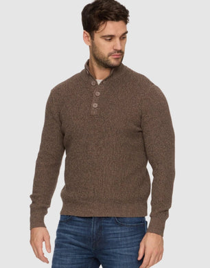 DENVER 1/4 COOLING BUTTON MOCK NECK SWEATER