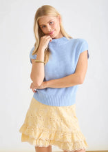 Mock Neck Extended Shoulder Knit Pullover Sweater