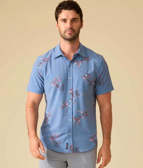 RIDGELY SS FLORAL PRINT OUTDOOR PERFORMANCE SHIRT