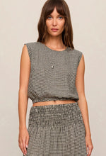 Merit Gingham Top Black