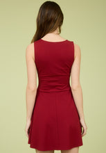 Sleeveless Waist Detail Flare Mini Dress