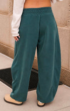 Smocked Waist Drawstring Barrel Leg Sweatpants