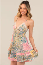 V Neck Lace Trim Open Tie Back Sundress