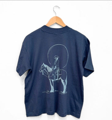 Howdy Unisex Boxy Tee - Denim