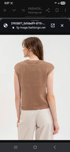 Sleeveless Crewneck Sweater Knit Top
