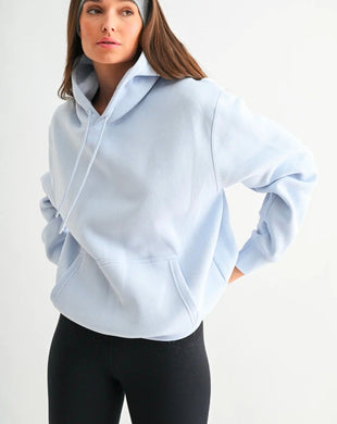 Cotton Blend Drop Shoulder Hoodie