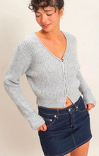 V-Neck Ribbed Cardigan