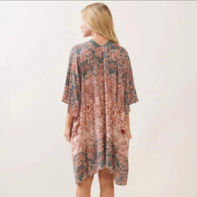 Bohemian Floral Paisley Print Kimono Cover Up