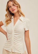Floral Rushed Button shirt