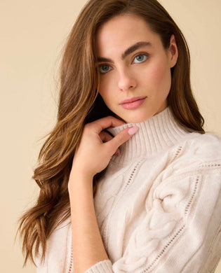 OPAL CABLE TURTLENECK SWEATER