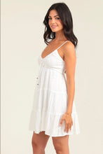 Eyelet Embroidered Sundress with Tie At Bust