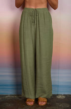 TEXTURED DRAWSTRING DETAIL WIDE LEG LOUNGE PANTS