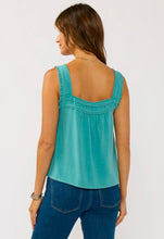 Pintuck Lace Trim Tank