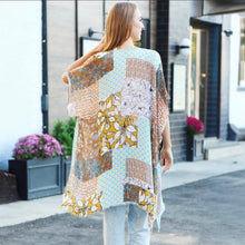 Floral Mixed Pattern Summer Kimono Cover Up
