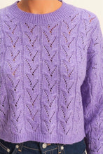 Cropped Cable Knit Sweater