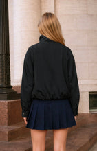 ZIP-UP MOCK NECK ELASTIC HEM JACKET