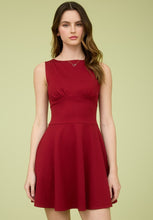 Sleeveless Waist Detail Flare Mini Dress