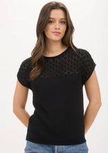 Eyelet Yoke Sweater Knit Top