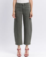 Super High Rise Elastic Waistband Barrel Jeans