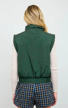 Cropped Mock Neck Snap Puffer Vest