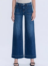 High Rise Dark Wash Trouser Wide Jeans