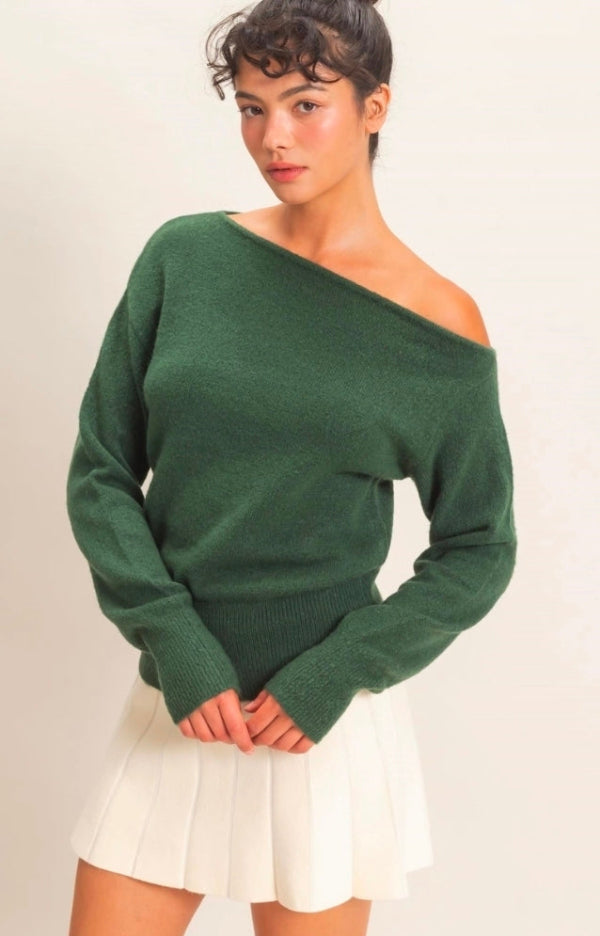 Off the Shoulder Sweater Top
