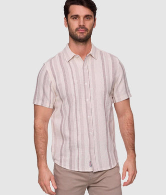 ORLEANS SS STRIPE TEXTURED SHIRT