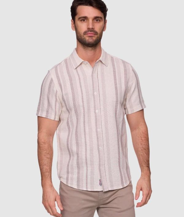 ORLEANS SS STRIPE TEXTURED SHIRT