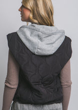 Quilted Drawstring Hooded Vest