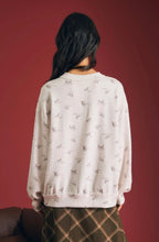 Horse Western Motif Long Sleeve Textured Knit Top