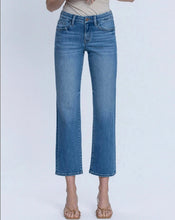 Mid Rise Medium Wash Ankle Straight