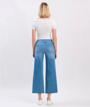 High Rise Clean Cut Raw Hem Crop Slim Wide