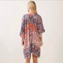 Bohemian Floral Paisley Print Kimono Cover Up