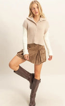 Contrasting Sleeves Sweater Cardigan