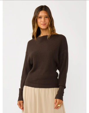 Long Sleeve Waffle Knit Pullover Sweater