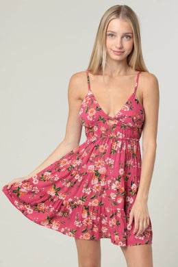 V Neck Open Tie Back Sundress