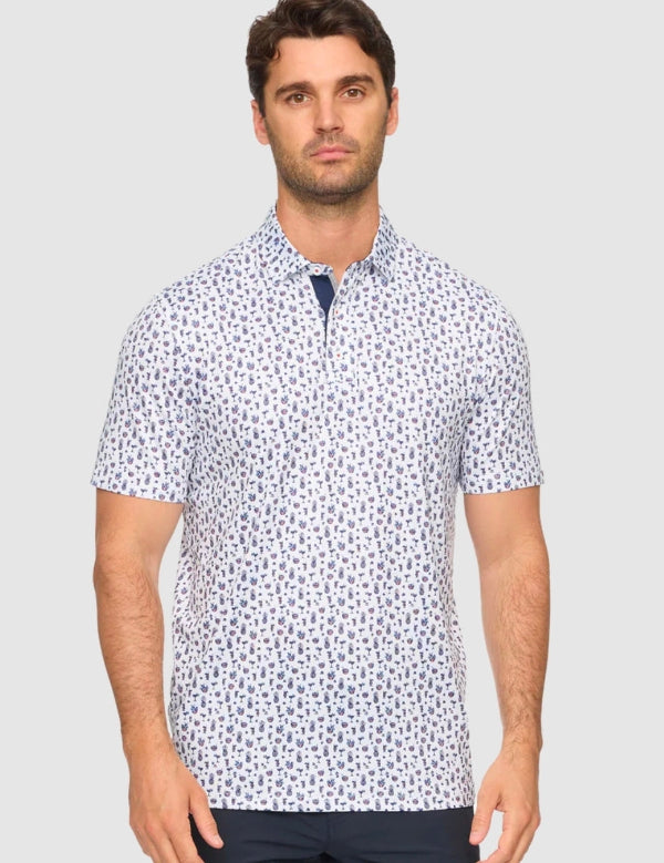 FILLMORE SS DRINK PRINT PERFORMANCE POLO