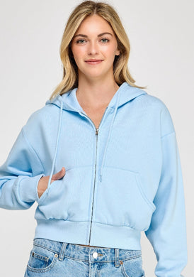 Basic Fleece Full Zip Up Hoodie