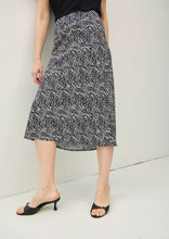Print Midi Skirt with Elastic Waistband