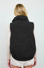 Wave Quilted Snap-Front Stand Collar Vest