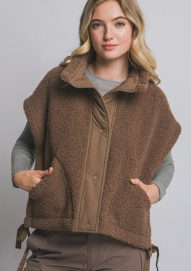 Teddy Sherpa Oversized Vest