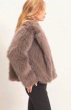 Shawl Collar Faux Fur Jacket