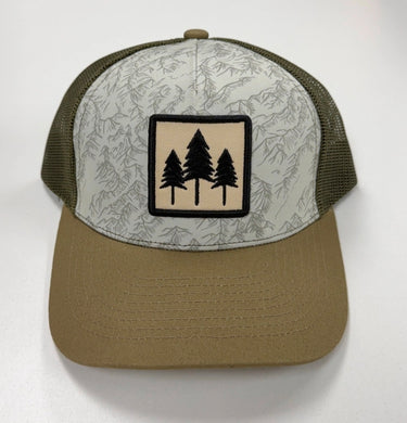 Topography Unisex Trucker - Khaki Green