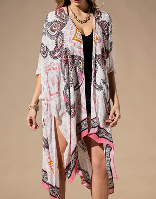 Pink Paisley Kimono