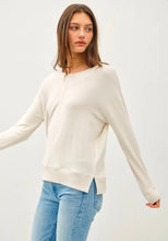 BUTTERY HACCI BRUSHED PULLOVER KNIT TOP
