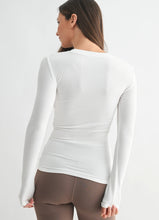 Essential Long-Sleeved Micro-Ribbed Athleisure Top