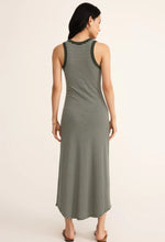 Goodwin Stripe Midi Dress Dark Agave