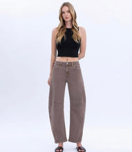 High Rise Crop Barrel Jeans