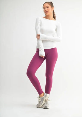 Barely There Boat Neck Micro-Ribbed Top