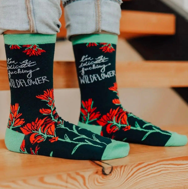 I'm A Delicate F*@King Wildflower Unisex Socks